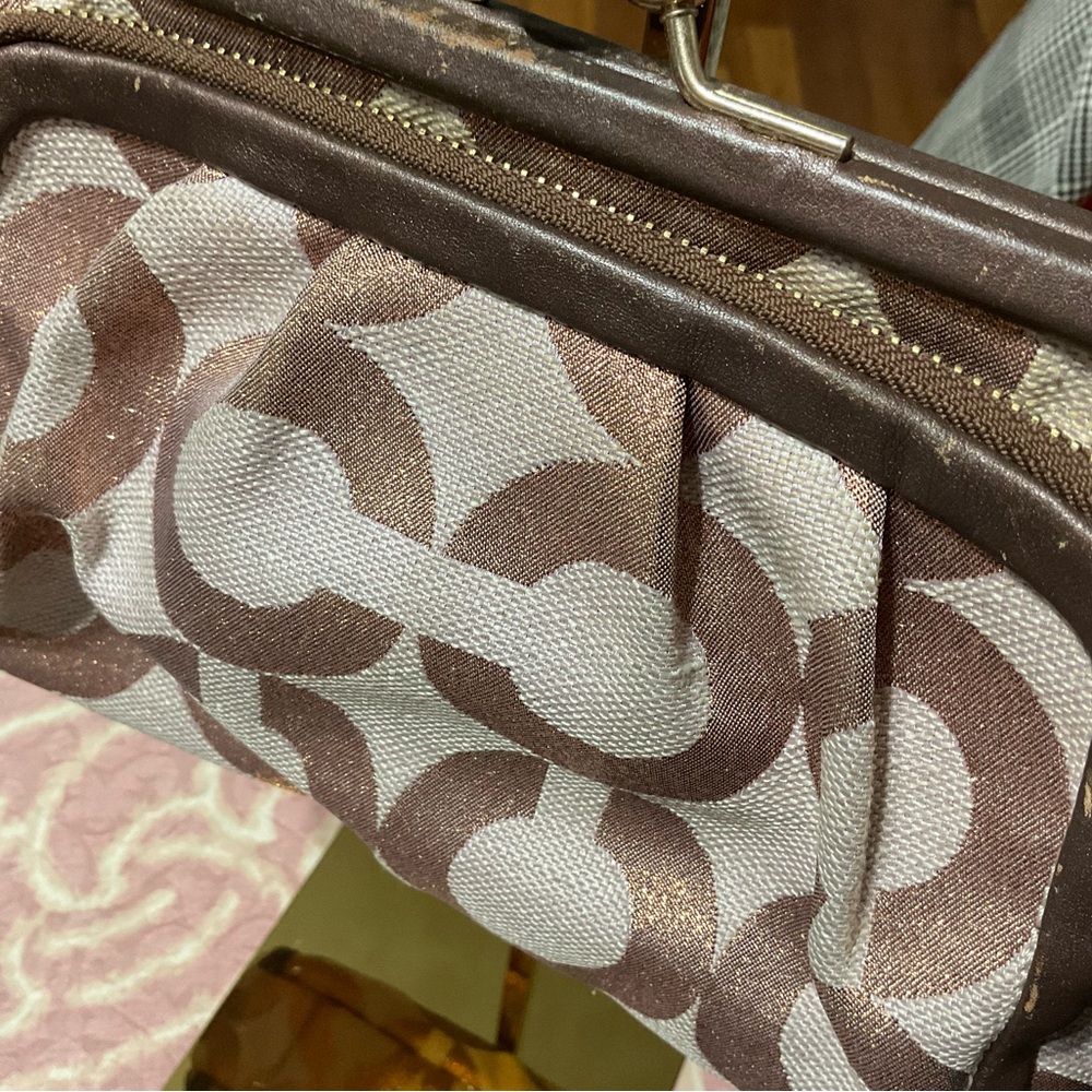 Rare Coach 2009 Parker OP Art Frame Kisslock Triple Compartment Signature - Picture 7 of 11
